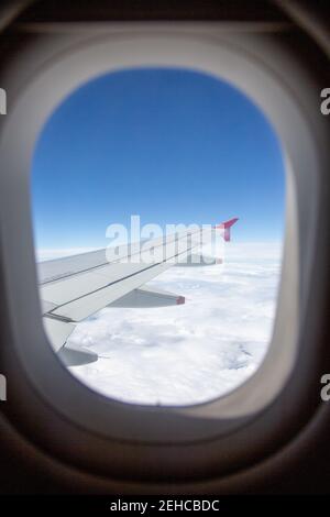 Airplane window lookout Stock Photo - Alamy
