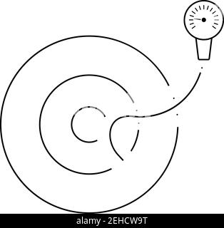 Tire Pressure Gage Icon. Outline Simple Design. Vector Illustration. Stock Vector