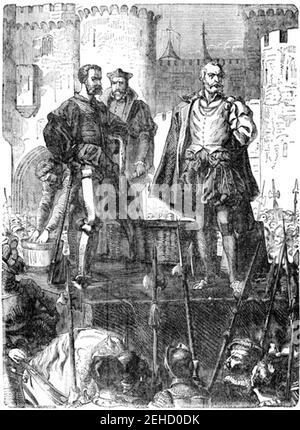 P154 Execution of the Duke of Buckingham. Stock Photo