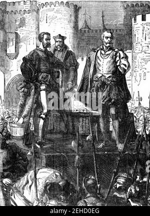 P154-Execution of the Duke of Buckingham. Stock Photo