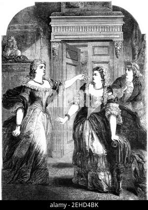 P247 The Duchess of Marlborough Upbraiding Queen Anne and Mrs. Masham. Stock Photo