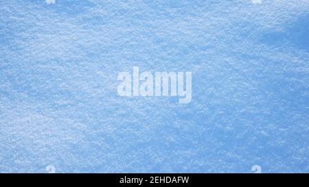 Ground covered with fresh white snow Stock Photo
