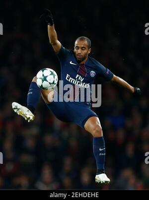 Britain Football Soccer - Arsenal v Paris Saint-Germain - UEFA Champions League Group Stage - Group A - Emirates Stadium, London, England - 23/11/16 Paris Saint-Germain's Lucas Moura in action Reuters / Eddie Keogh Livepic EDITORIAL USE ONLY.