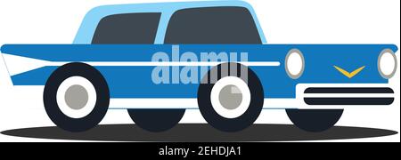 Car Vector flat style illustration.Suitable for Diagrams, Infographics, Book Illustration, Game Asset, And Other Graphic Related Assets Stock Vector