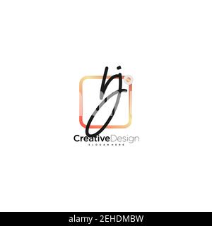 YL Initial Letter handwriting logo hand drawn colorful box vector, logo for  beauty, cosmetics, wedding, fashion and business, and other Stock Vector  Image & Art - Alamy