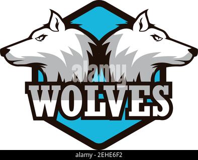 wolf logo isolated on white background. vector illustration Stock Vector