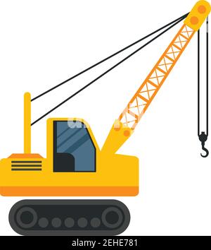 heavy equipment logo isolated on white background. vector illustration Stock Vector