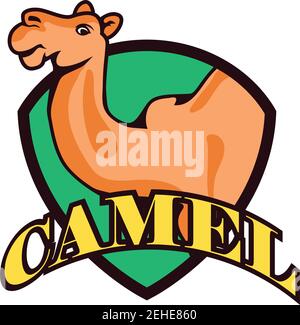 camel logo isolated on white background. vector illustration Stock Vector