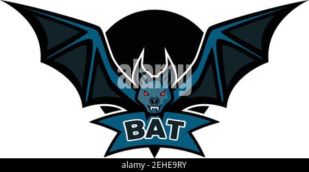 bat logo isolated on white background. vector illustration Stock Vector