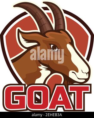 goat logo isolated on white background. vector illustration Stock Vector
