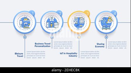 Business travel trends vector infographic template Stock Vector