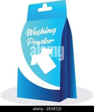 powder detergent bottle on white background. vector illustration Stock Vector