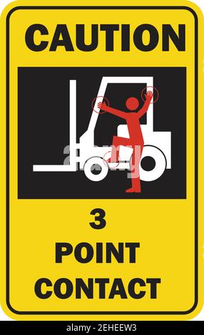 caution warning to handle your forklift vehicle in your industry, sign symbol. vector illustration Stock Vector