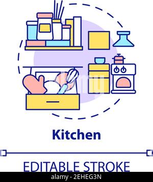 Cooking area concept icon Stock Vector
