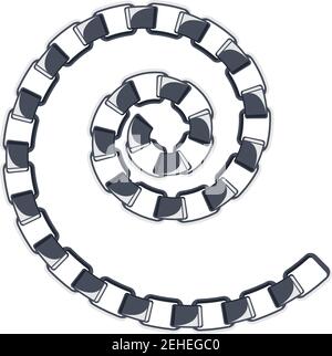 silver chains bracelet isolated on white background. vector illustration Stock Vector