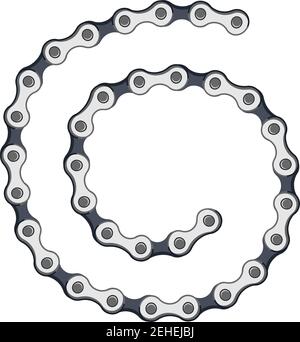 silver chains bracelet isolated on white background. vector illustration Stock Vector