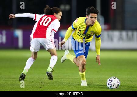 AMSTERDAM, NETHERLANDS - FEBRUARY 19: Kian Fitz Jim of Jong Ajax and ...