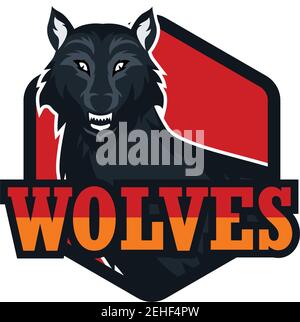 wolf logo isolated on white background. vector illustration Stock Vector