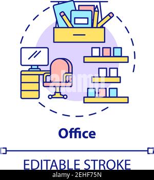 Office concept icon Stock Vector