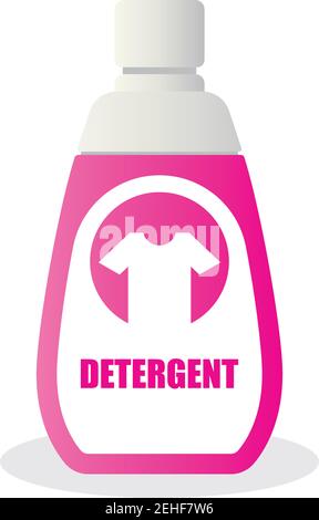liquid detergent bottle on white background. vector illustration Stock Vector