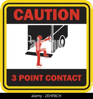 caution warning to handle your forklift vehicle in your industry, sign symbol. vector illustration Stock Vector