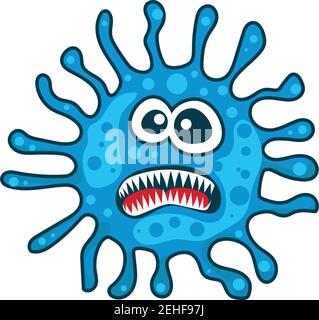 virus logo isolated on white background for science symbol. vector illustration Stock Vector