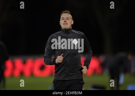 EINDHOVEN, NETHERLANDS - FEBRUARY 19: Assistant referee Marco Ribbink during the Dutch Keukenkampioendivisie match between PSV U23 and FC Den Bosch at Stock Photo