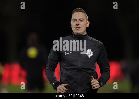 EINDHOVEN, NETHERLANDS - FEBRUARY 19: Assistant referee Marco Ribbink during the Dutch Keukenkampioendivisie match between PSV U23 and FC Den Bosch at Stock Photo