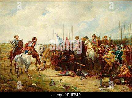 Painting - The Battle of Rocroi by Morelli y Sanchez Gil (1912).
