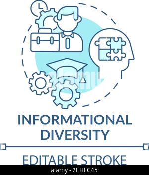 Informational diversity concept icon Stock Vector