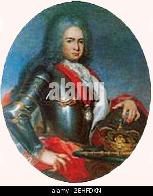 Painting of João V as King of Portugal by an unknown artist. Stock Photo