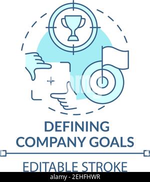 Defining company goals concept icon Stock Vector