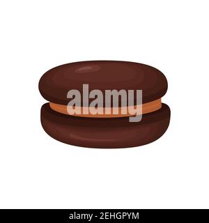 Macaroon. Vector illustration on white isolated background. Stock Vector