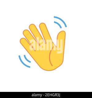 Weaving hand icon isolated on white background Stock Vector