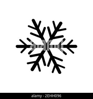 Vector snowflake icon on white isolated background Stock Vector