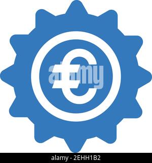 Euro quality seal icon. Well organized and editable Vector design using in commercial purposes, print media, web or any type of design projects. Stock Vector