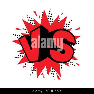 VS Vector Letters Illustration VS Vector Letters Illustration Competition Icon Stock Vector