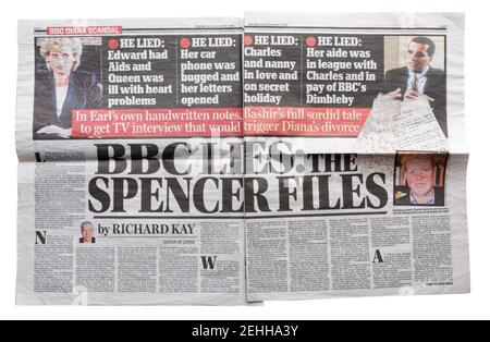 A double page spread of the Daily Mail newspaper with the headline 