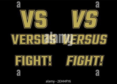 VS Vector Letters Illustration Competition Icon Template Versus Fight Stock Vector