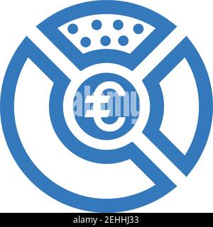Euro pie chart icon. Beautiful design and fully editable vector for commercial use, printed files and presentations, Promotional Materials, web or any Stock Vector