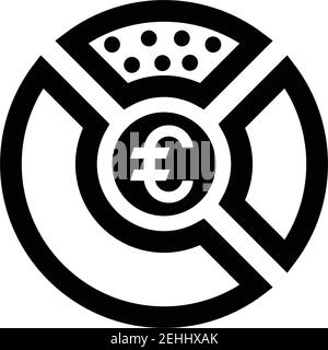 Euro pie chart icon. Beautiful design and fully editable vector for commercial use, printed files and presentations, Promotional Materials, web or any Stock Vector