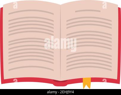 open book with separator over white background, flat style, vector illustration Stock Vector