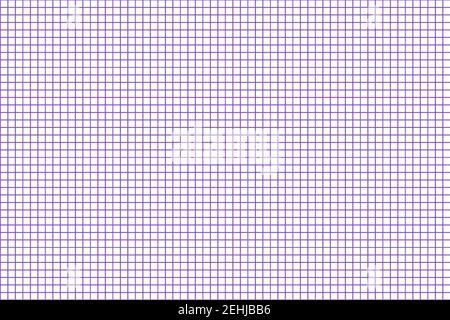 Grid paper. Abstract squared background with purple graph. Geometric pattern for school, wallpaper, textures, notebook. Lined blank isolated on Stock Vector