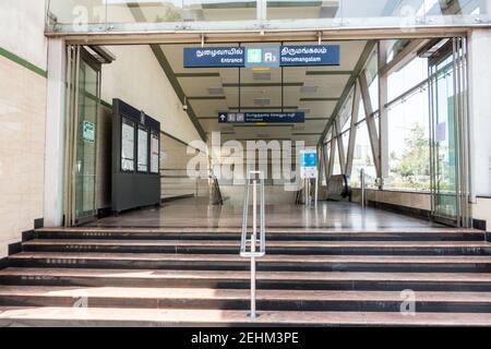 Chennai Metro Rail station CMRL, Tamil Nadu, India Stock Photo - Alamy