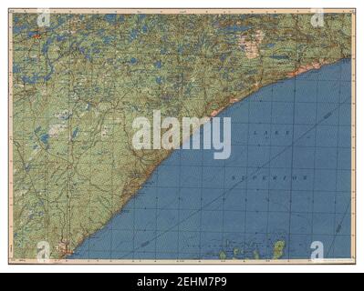 Two Harbors, Minnesota, map 1957, 1:250000, United States of America by Timeless Maps, data U.S. Geological Survey Stock Photo