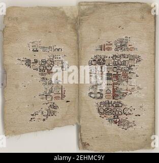 Paris Codex, pages 15-16. Stock Photo