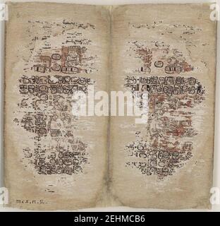 Paris Codex, pages 8-9. Stock Photo