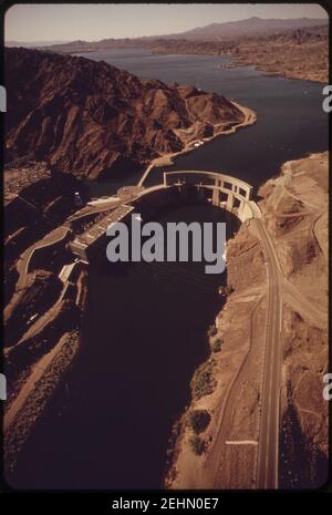 Parker-dam-on-the-colorado-river-may-1972 6990392442 o. Stock Photo