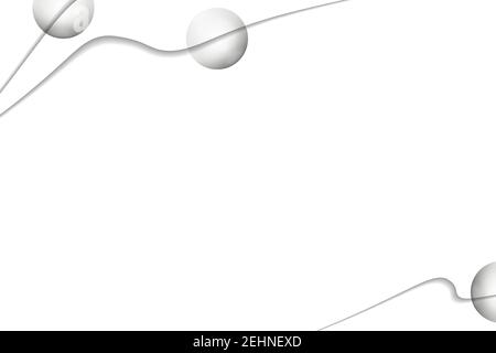 Abstract background with black and white paper cut round shapes. Design for poster, banner, card. Abstract illustration. 3D paper images with a subtle Stock Vector