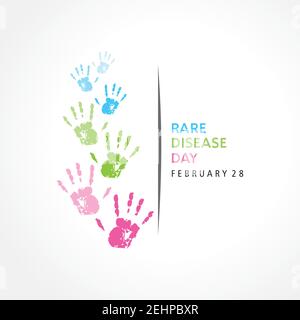 Illustration Of Rare Disease Day observed on February 28 Stock Vector